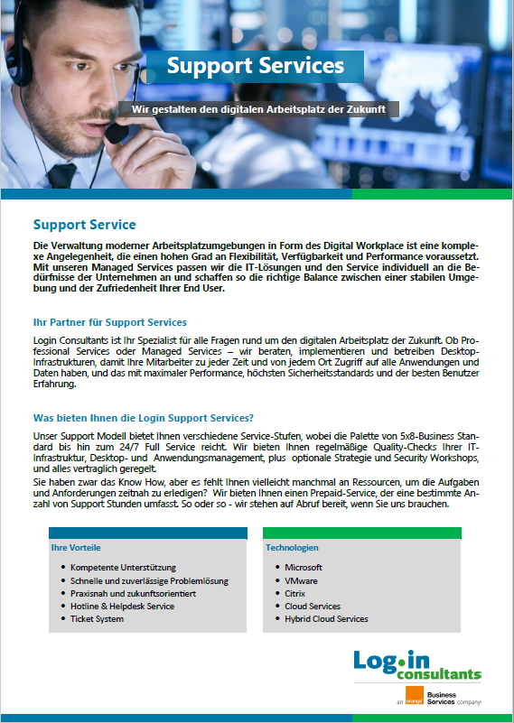 Vorschau Support Flyer